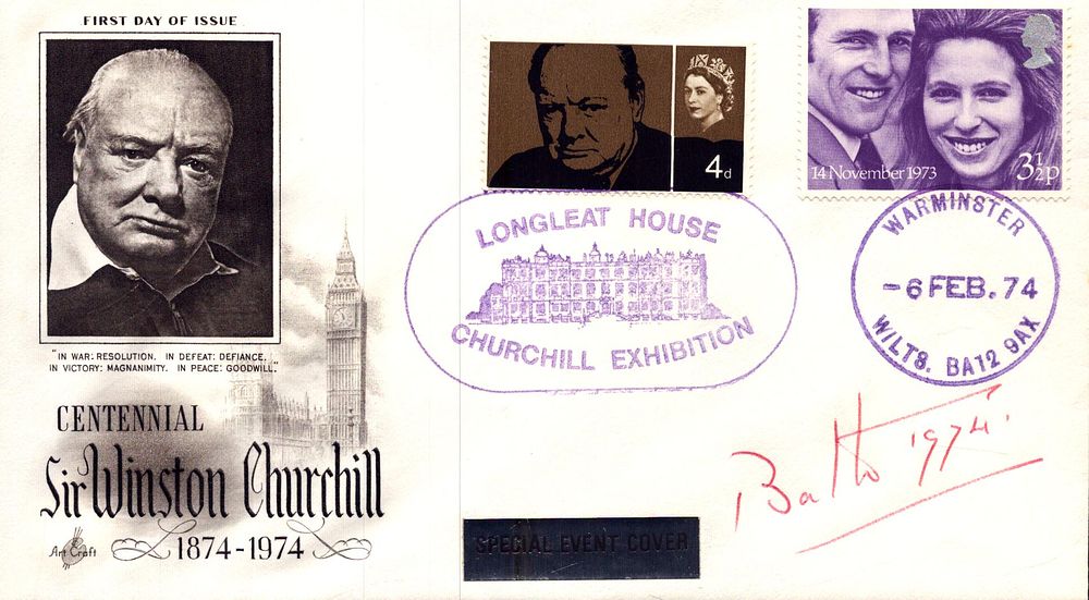 Lot 465: Lord Bath 1974 signed Longleat House Churchill Exhibition...