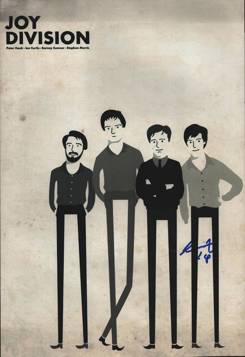 Lot 468: Peter Hook signed 12x8inch black and white Joy...
