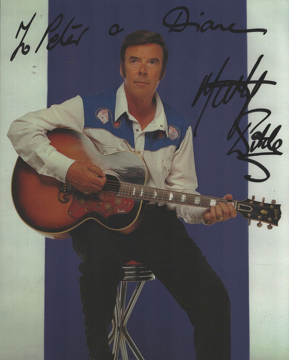 Lot 478: Marty Wilde signed 10x8inch colour photo. Dedicated. Good...