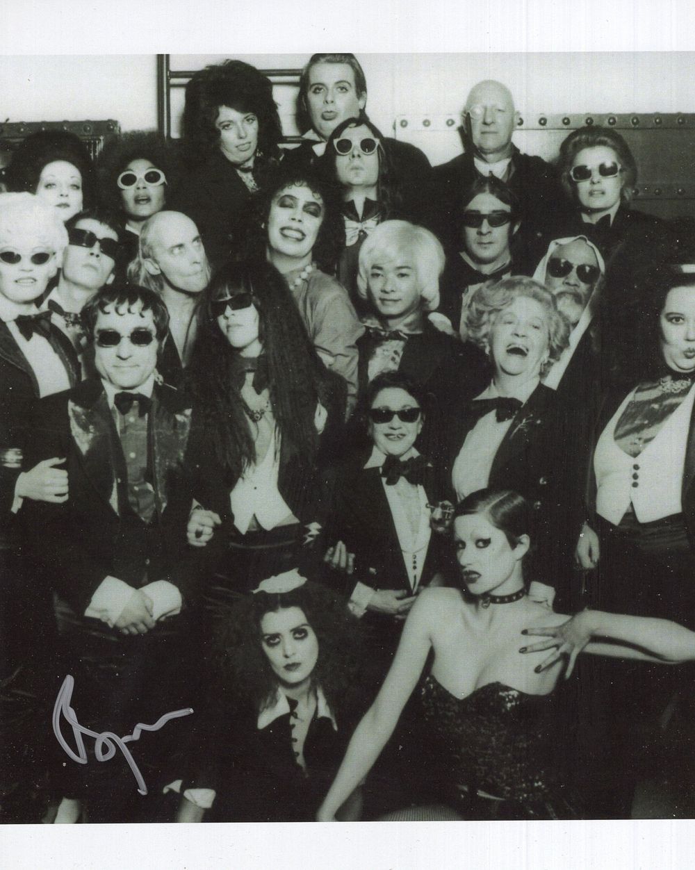 Lot 516: The Rocky Horror Picture Show movie scene B&W...