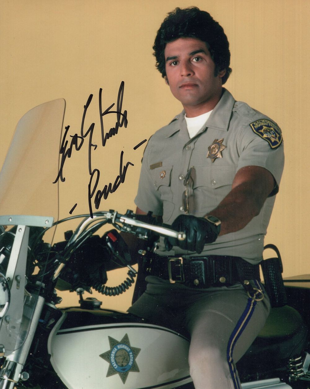 Lot 548: Erik Estrada colour 8x10 photo from the massively...