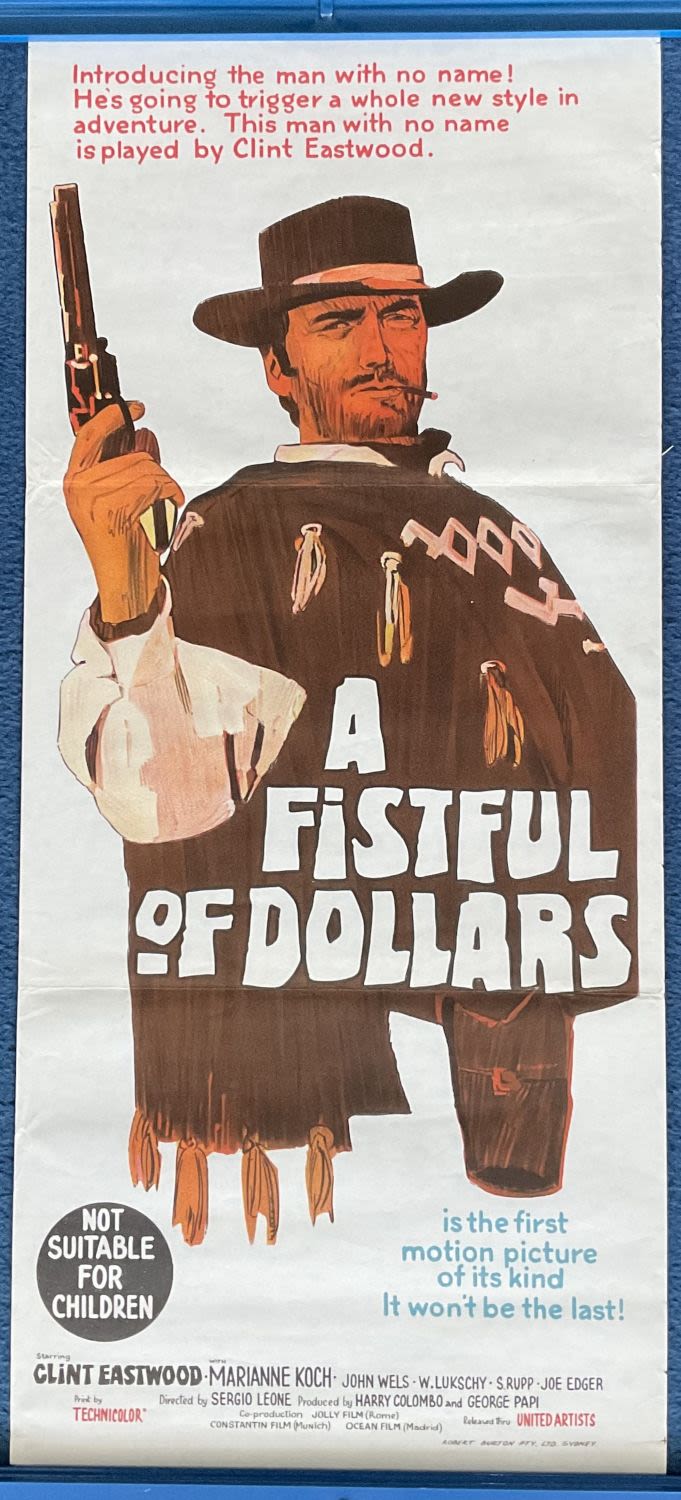 Lot 760: A Fistful of Dollars Original Cinema Movie Poster...