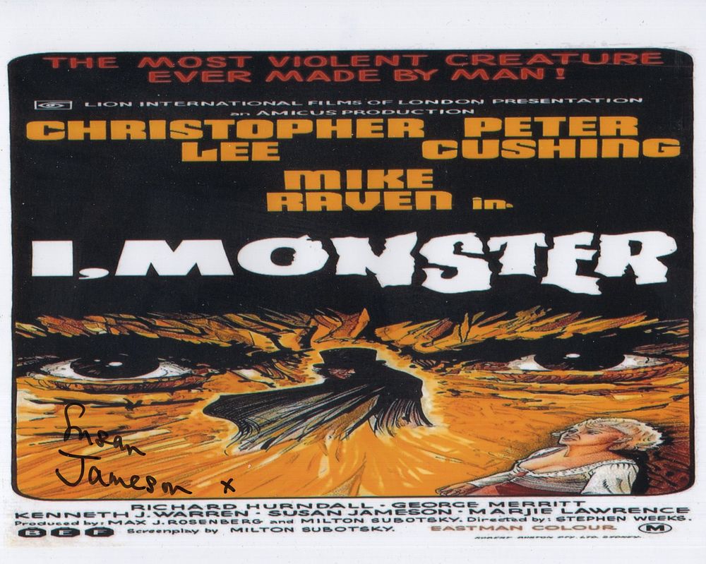 Lot 609: Horror movie I, Monster colour 8x10 photo signed...