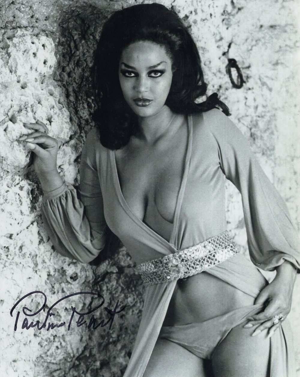 Lot 631: Hammer Horror movie actress Pauline Peart signed sexy...