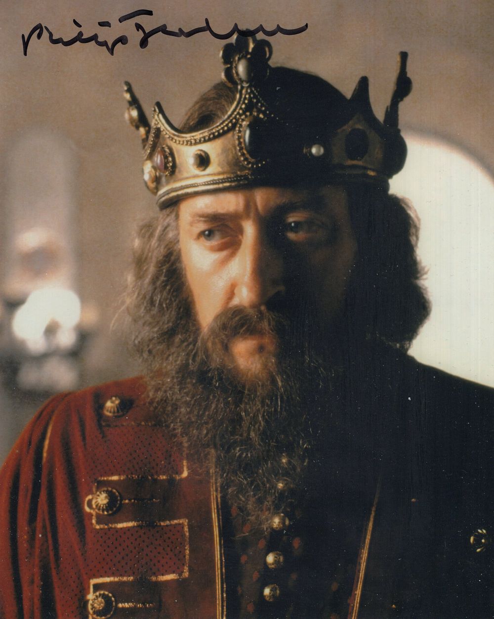 Lot 653: King Lear, Shakespeare production colour 8x10 photo signed...