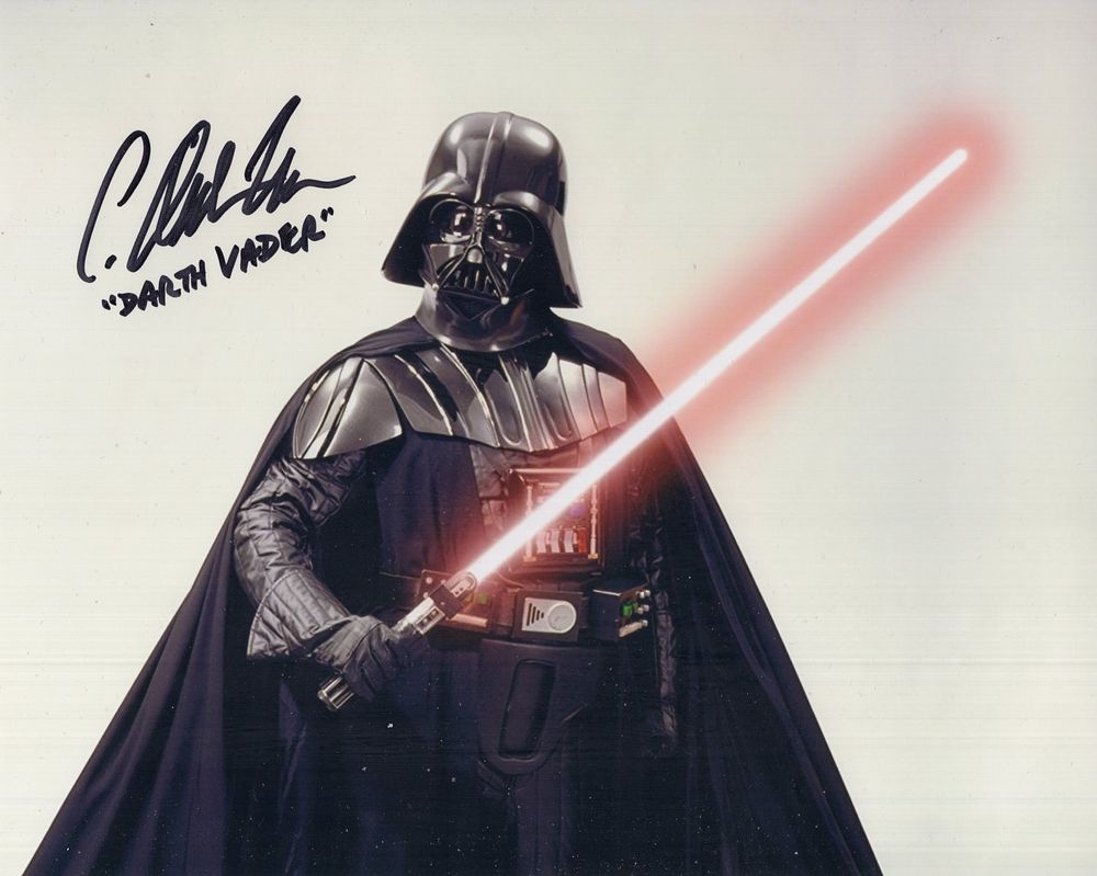Lot 662: Star Wars Darth Vader colour 8x10 photo signed...