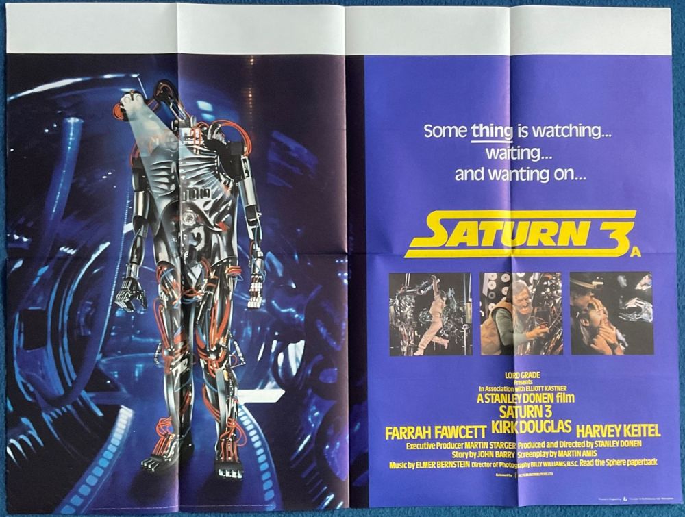 Lot 770: Saturn 3, Original Cinema Movie Poster starring Farrah...