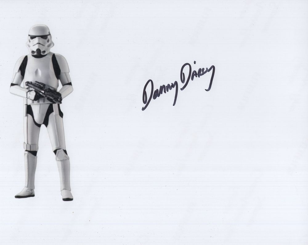 Lot 699: Star Wars Stormtrooper actor Danny d'Arcy signed B&W...