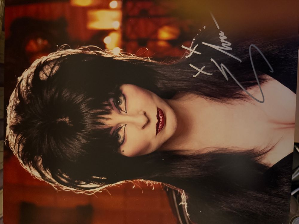 Lot 703: Elvira Mistress of the Dark colour 14x11 inch...