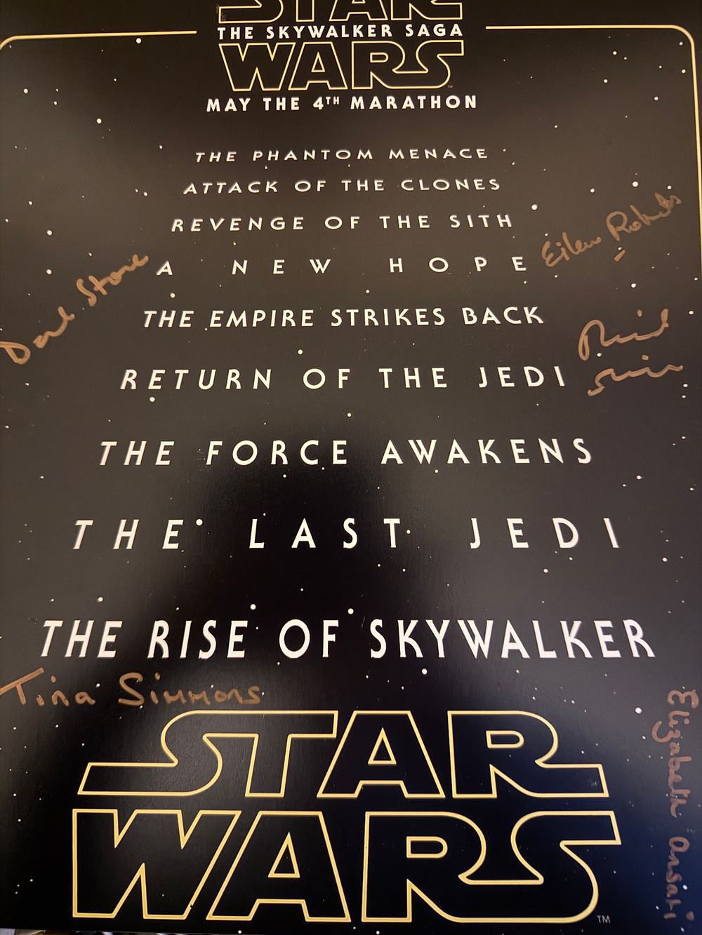Lot 705: Star Wars colour 14x11 inch photo signed by...