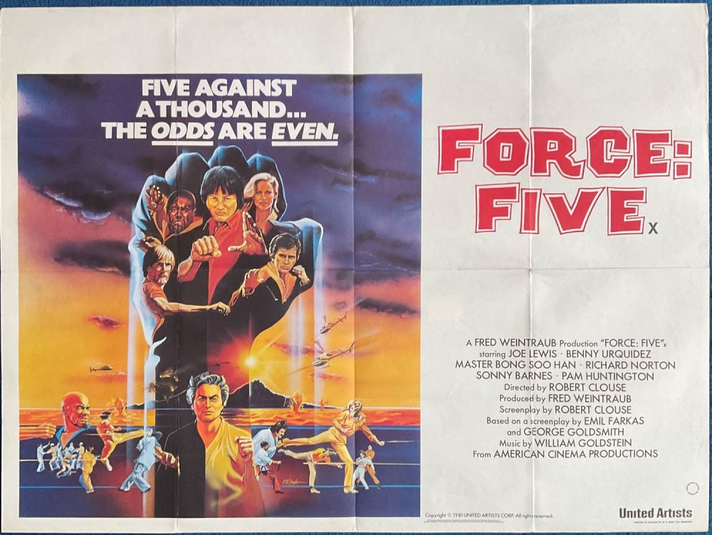 Lot 772: Force Five (Kung Fu) Original Cinema Movie Poster...