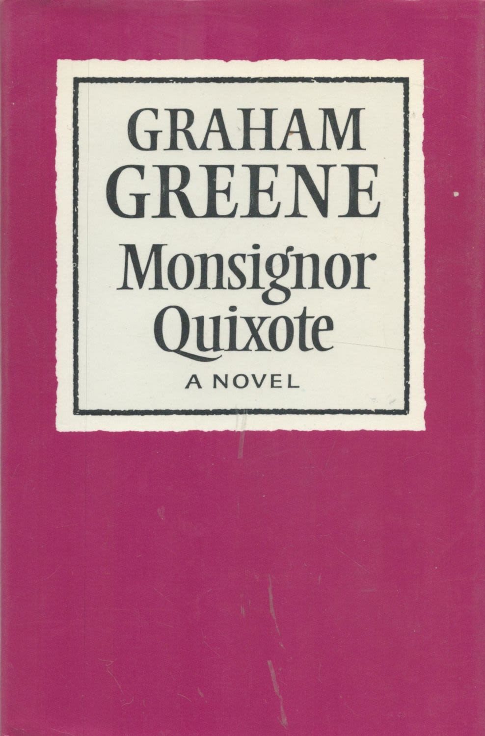 Lot 254: Monsignor Quixote A Novel by Graham Greene 1982...