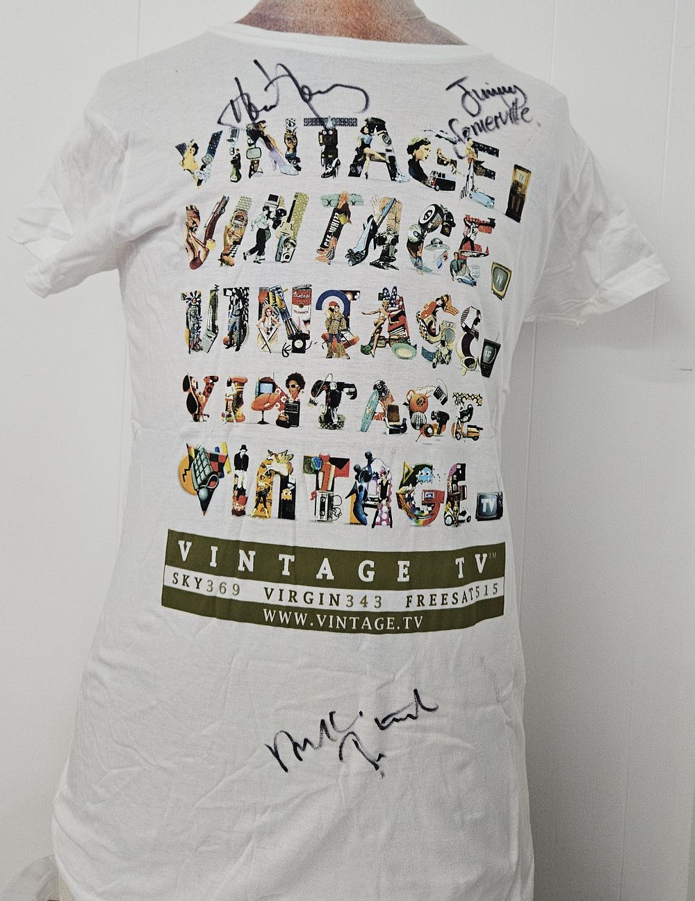 Lot 163: Jimmy Somerville, plus 2 others signed T-Shirt. (Vintage...
