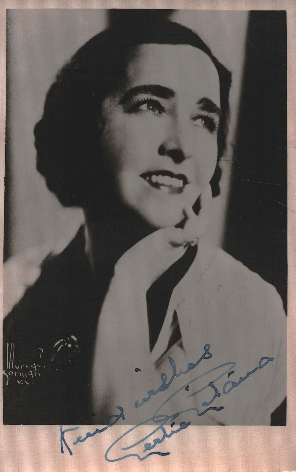 Lot 175: Gertie Gitana signed 5.5x3.5 inch black & white...
