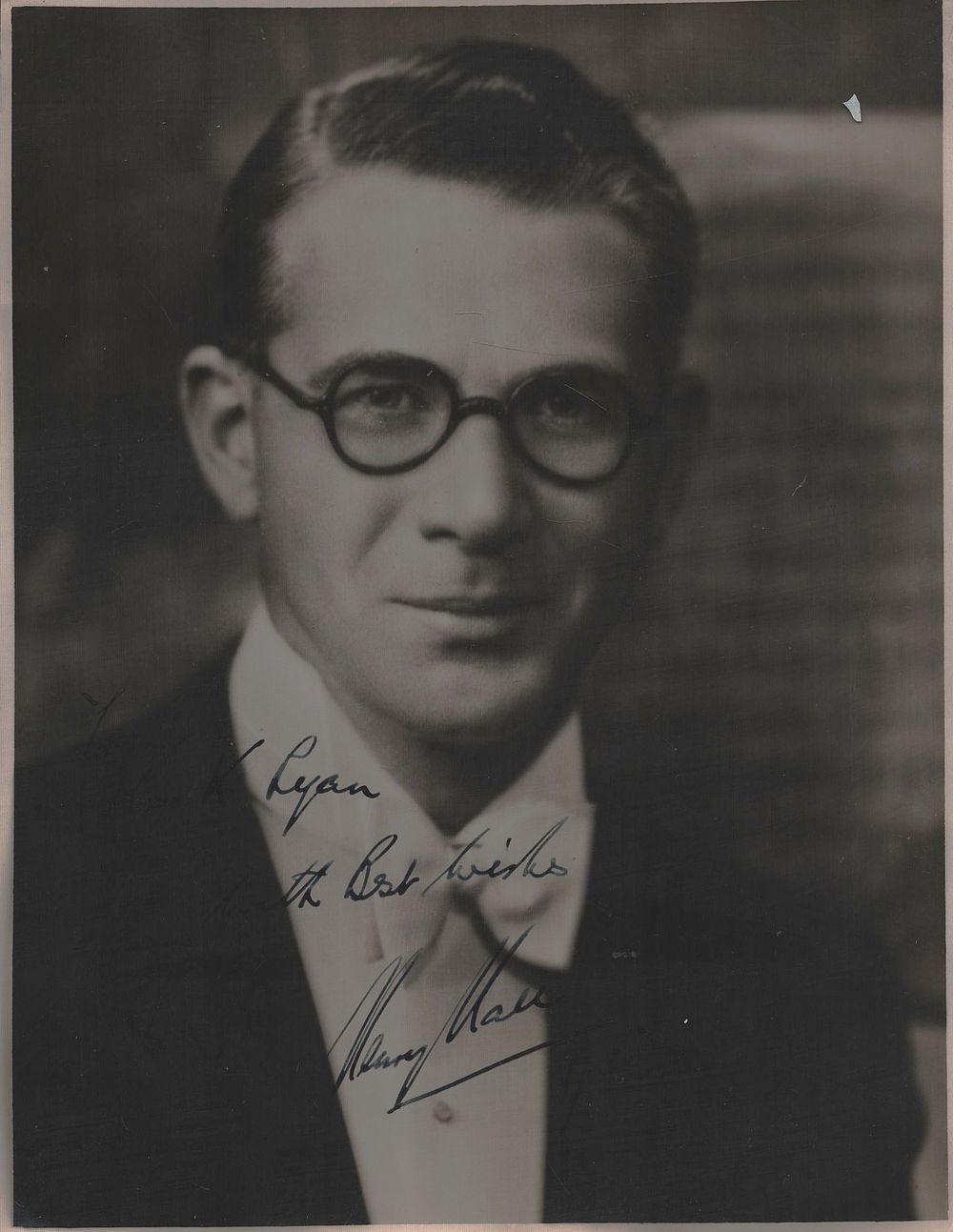 Lot 192: Henry Hall signed 8.25x6.5 inch black & white...