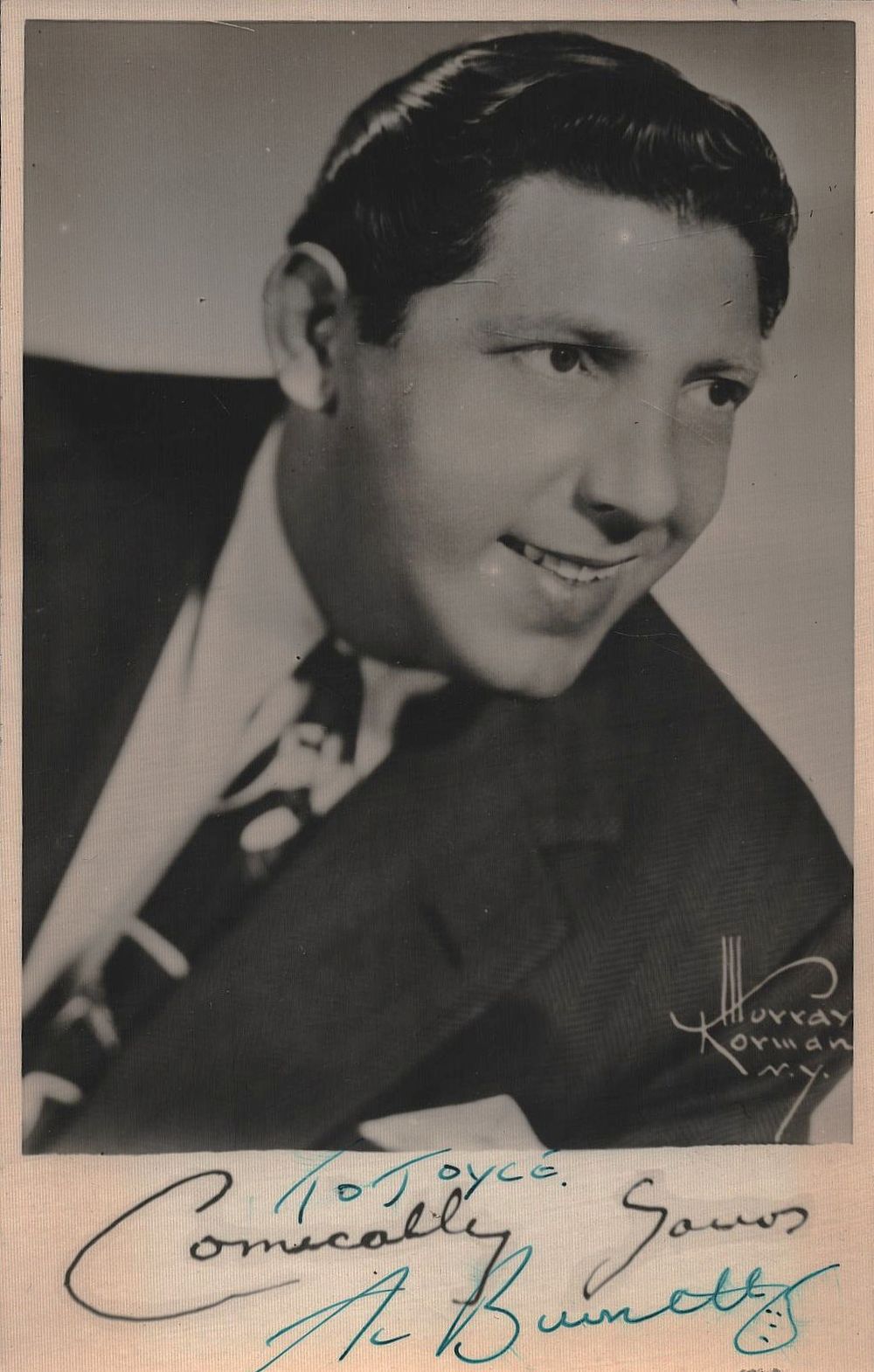 Lot 193: Comedically Sansu A. Buscetta signed 5.5x3.5 inch black...
