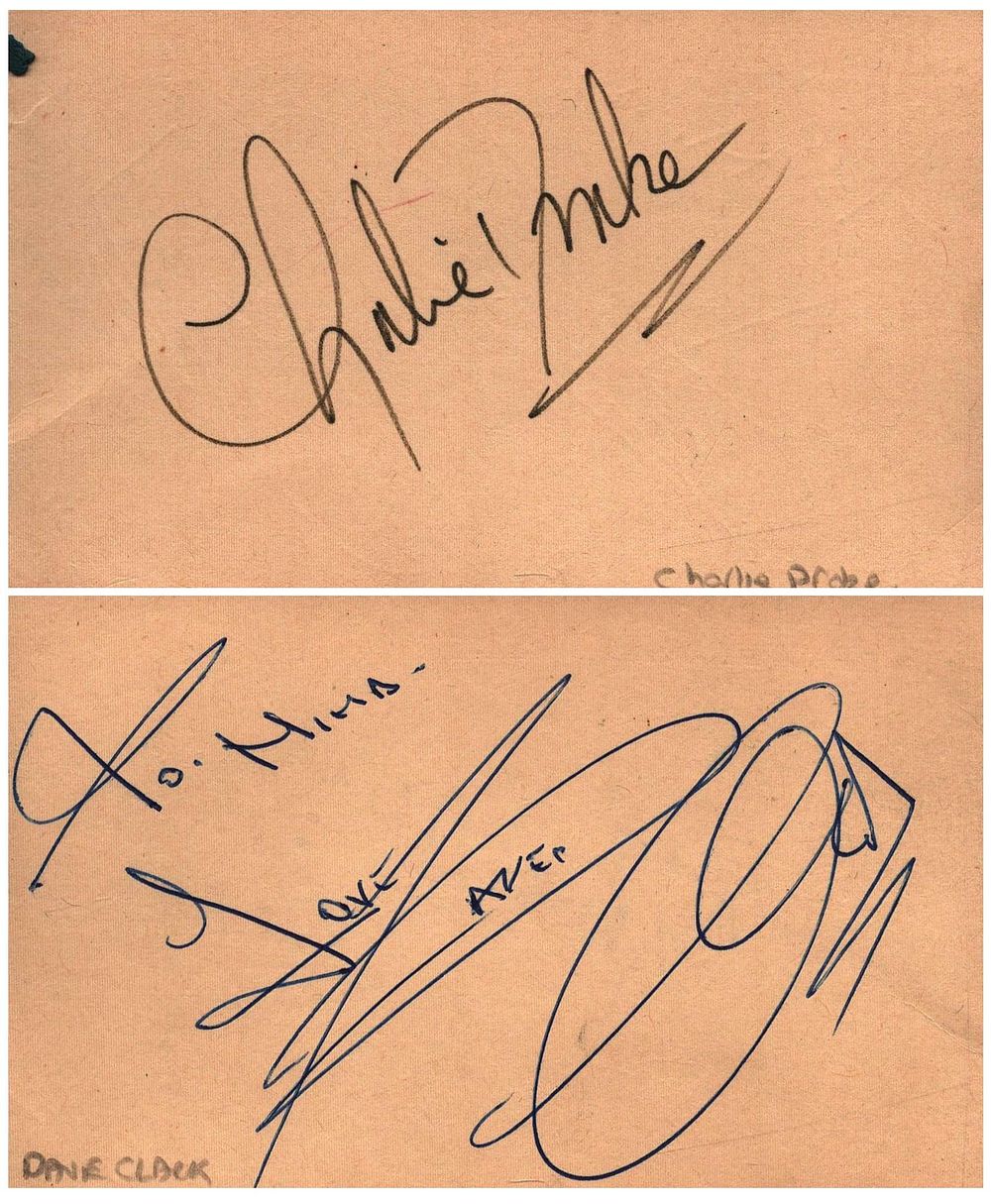 Lot 200: Charlie Drake signed 5x3 inch Autograph card plus...