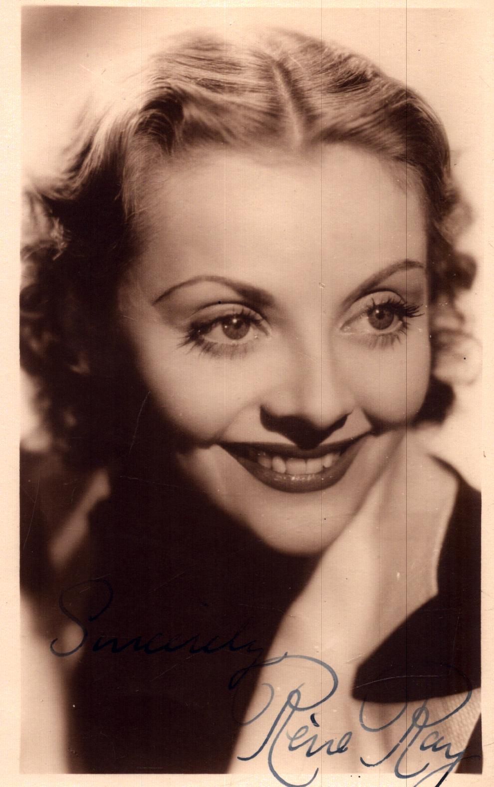 Lot 230: Rene Ray signed 6x4inch black and white photo....