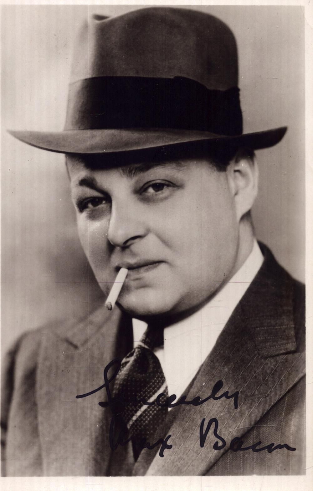 Lot 238: Max Bacon signed 6x4inch black and white photo....