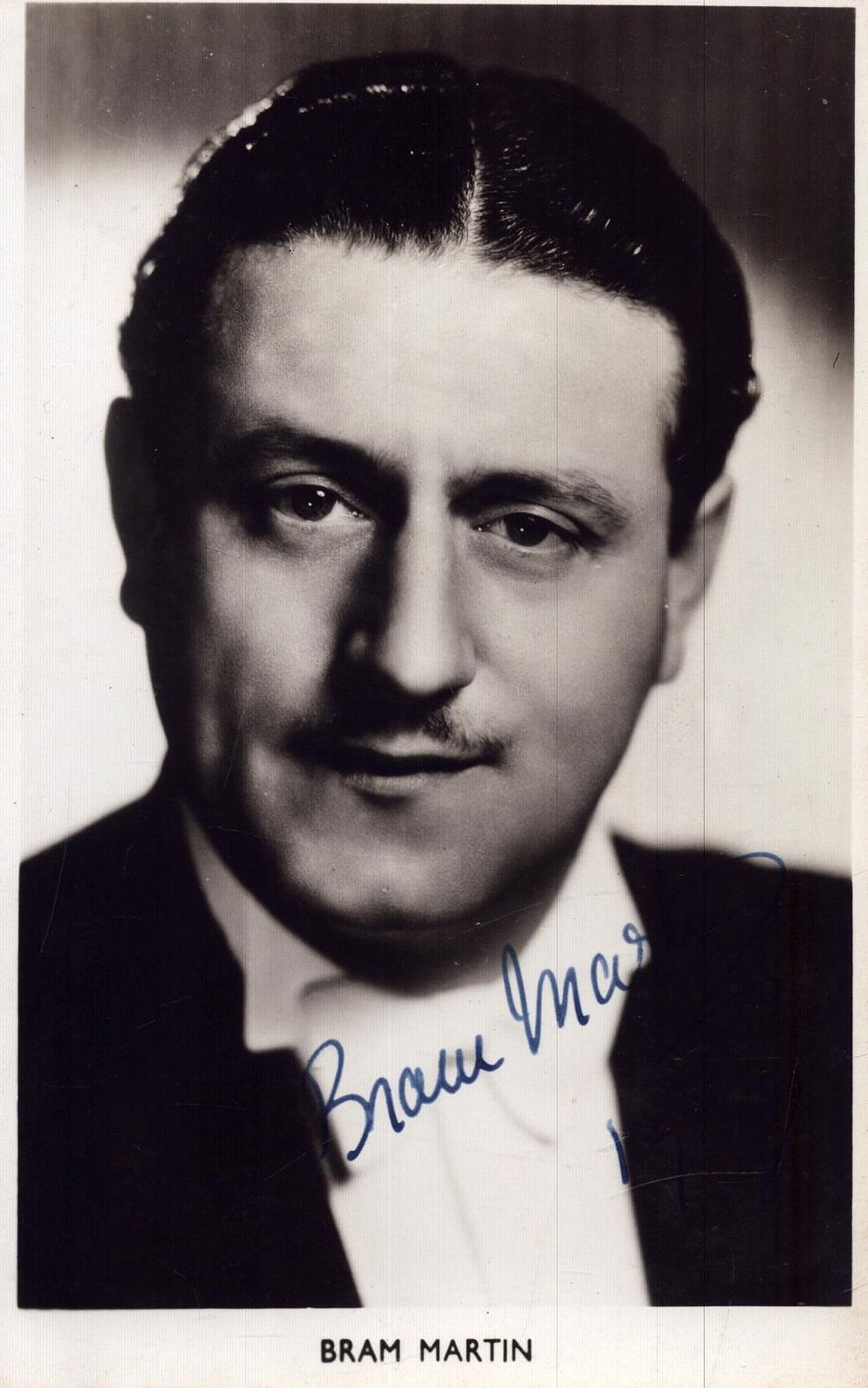 Lot 246: Bram Martin signed 6x4inch black and white photo....