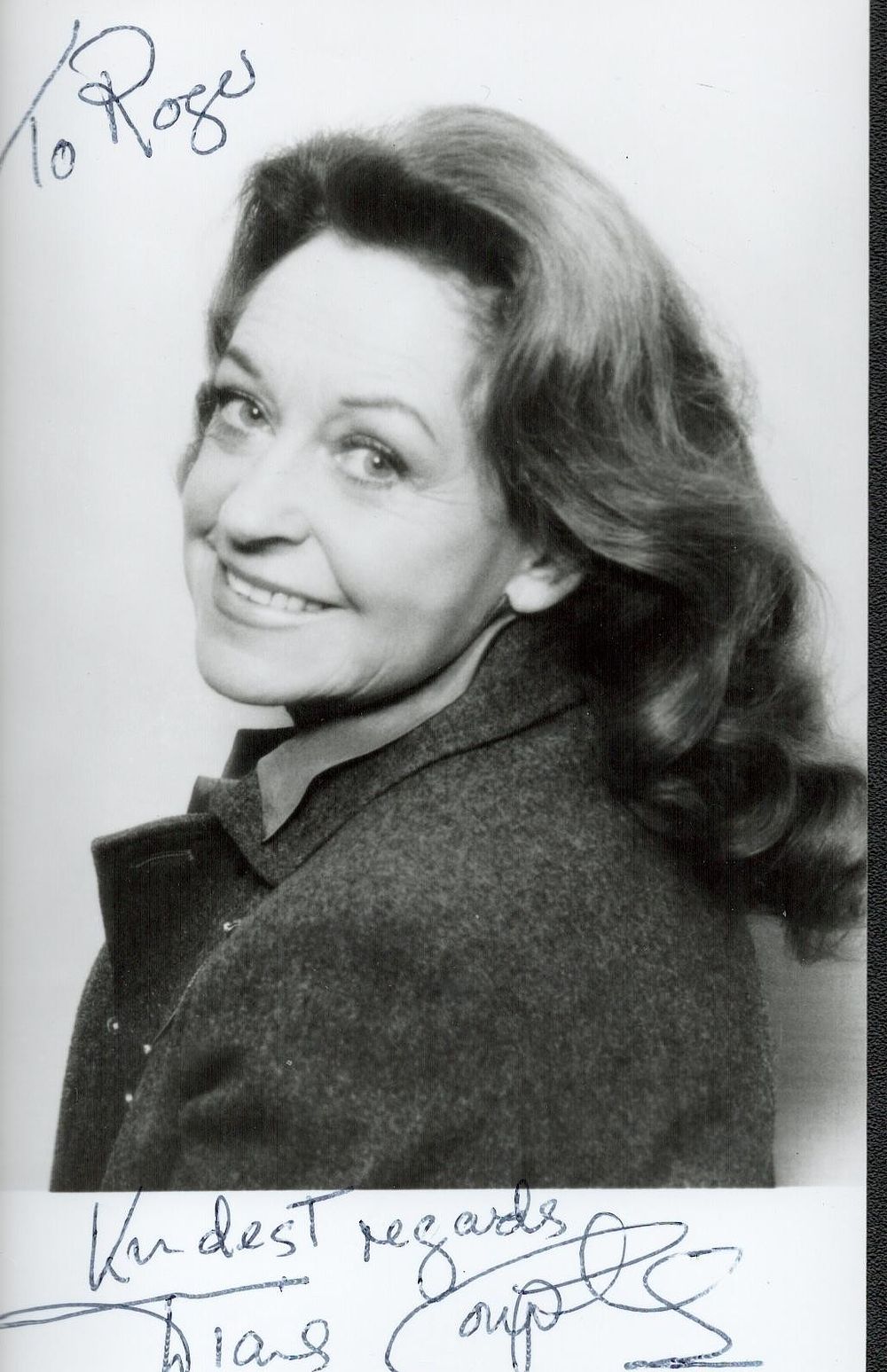Lot 298: Diana Coupland (James Bond Dr No) signed black...