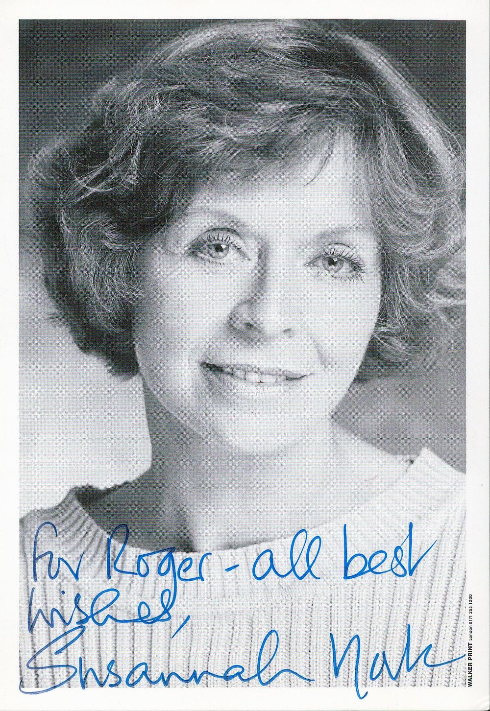 Lot 300: Susannah York signed black and white 6x4 photo...