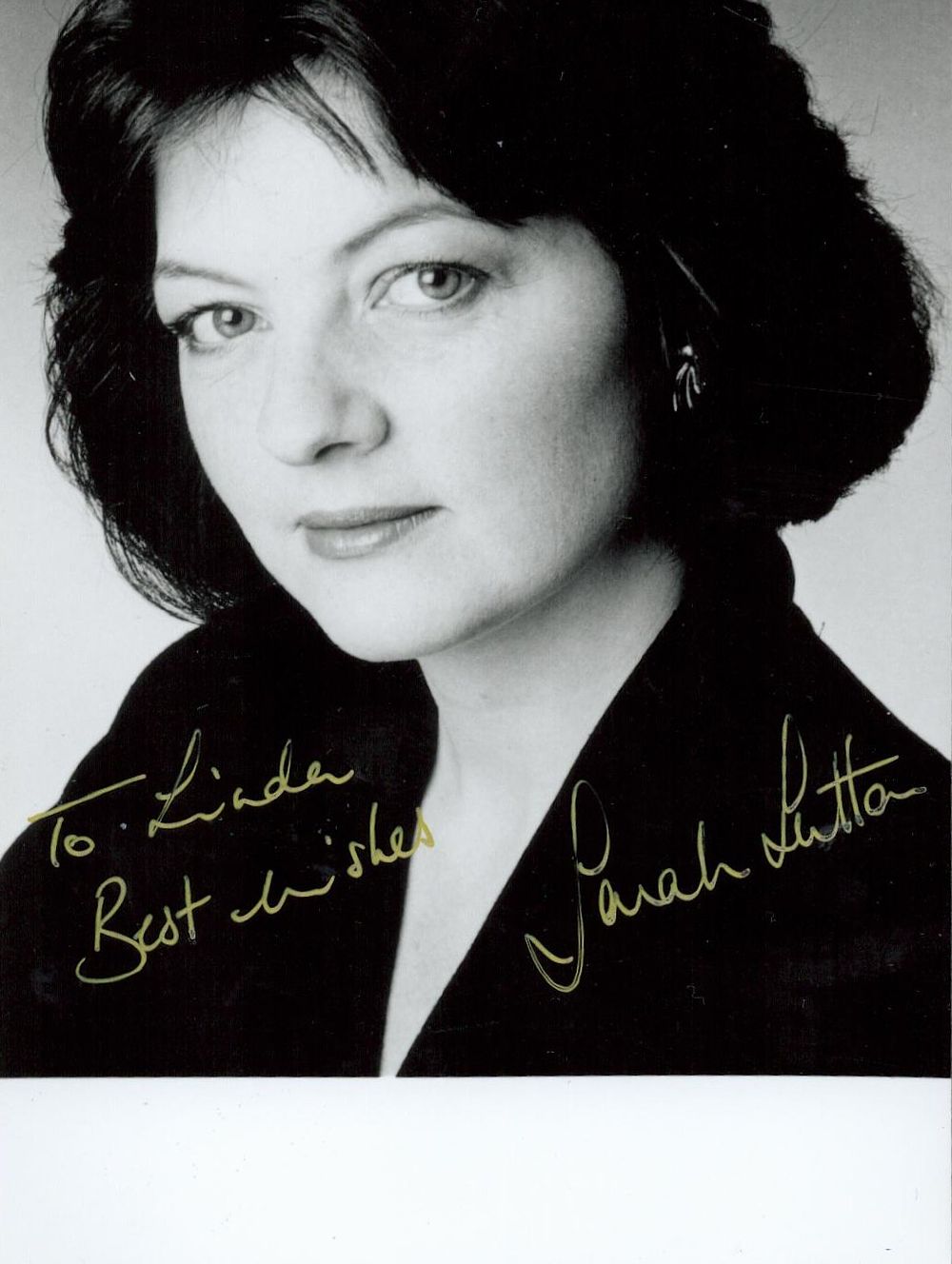 Lot 310: Sarah Sutton (Dr Who) signed black and white...
