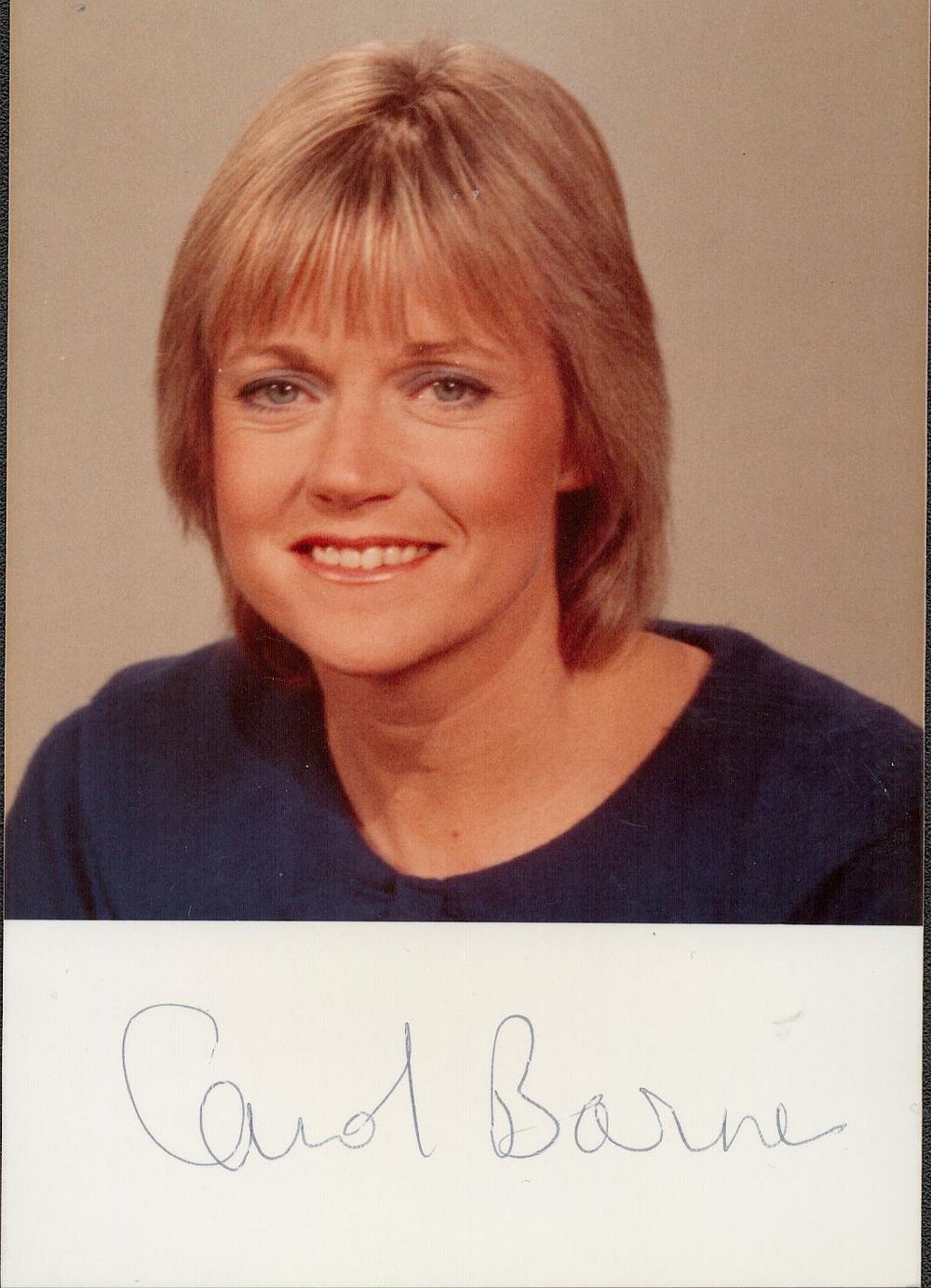 Lot 312: Carol Barnes signed colour photo 6x4. Good condition....