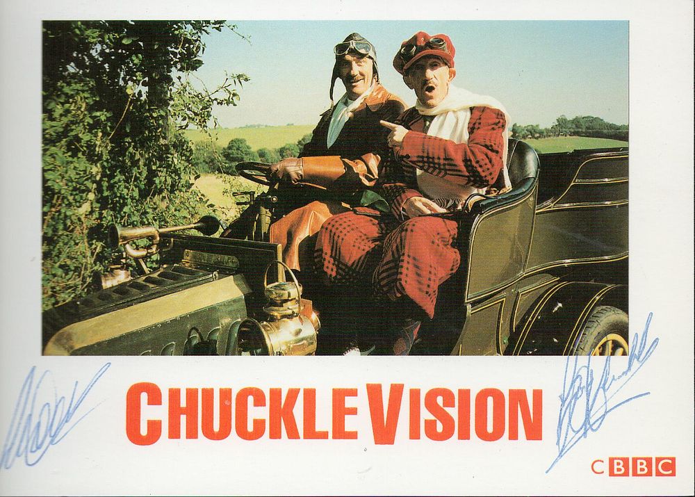 Lot 317: Chuckle Brothers multi signed colour 6x4 Chuckle vision...