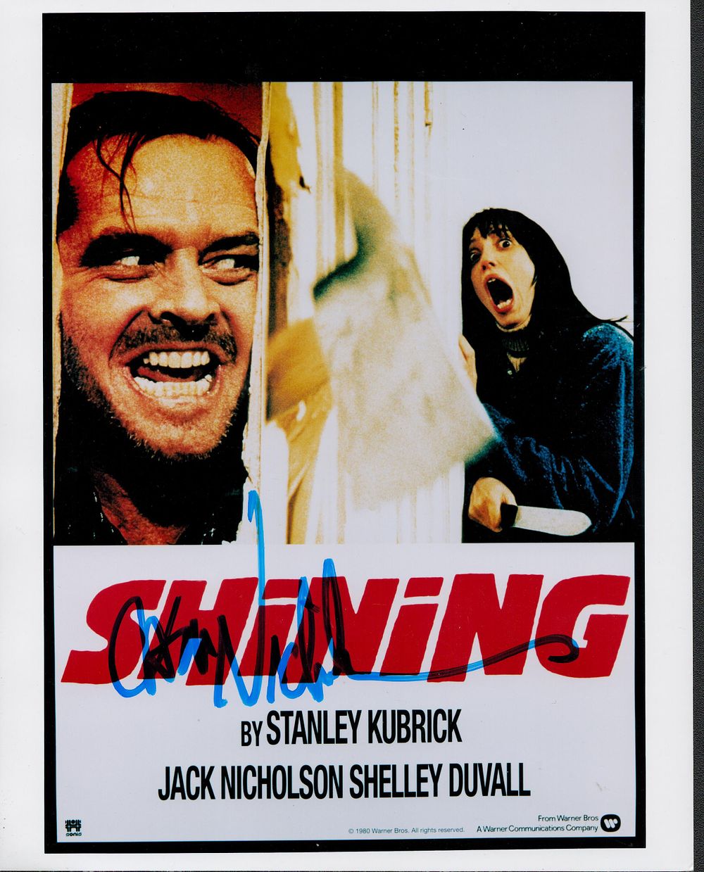 Lot 345: Jack Nicholson signed colour The Shining Cover photo...