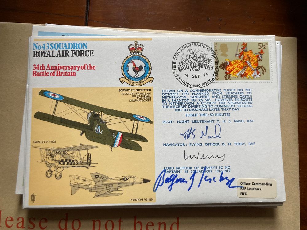 Lot 351: Lord Balfour of Inchrye who was in 43...