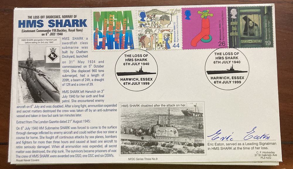 Lot 413: 1999 Citizens official Navy FDC signed WW2 HMS...