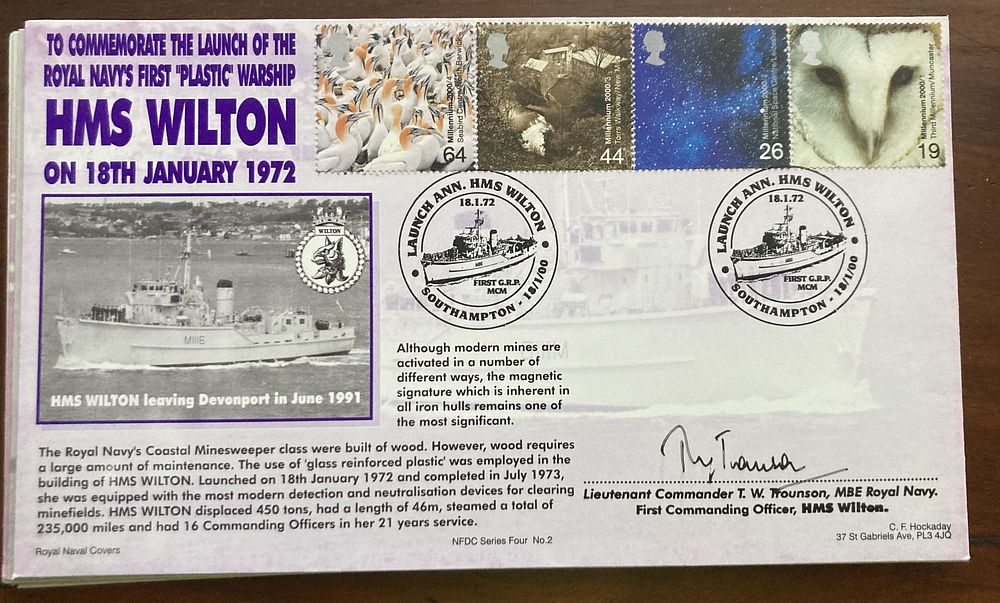 Lot 417: 2000 Above Beyond official Navy FDC signed HMS...