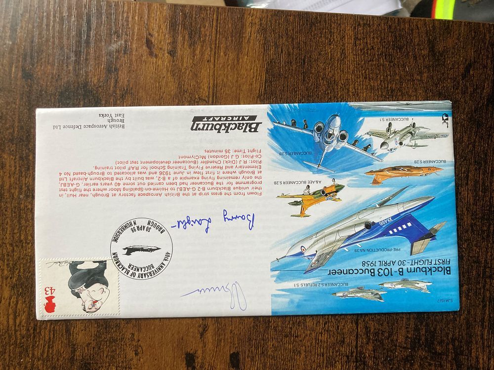 Lot 428: Blackburn Buccaneer RAF cover signed test pilot John...