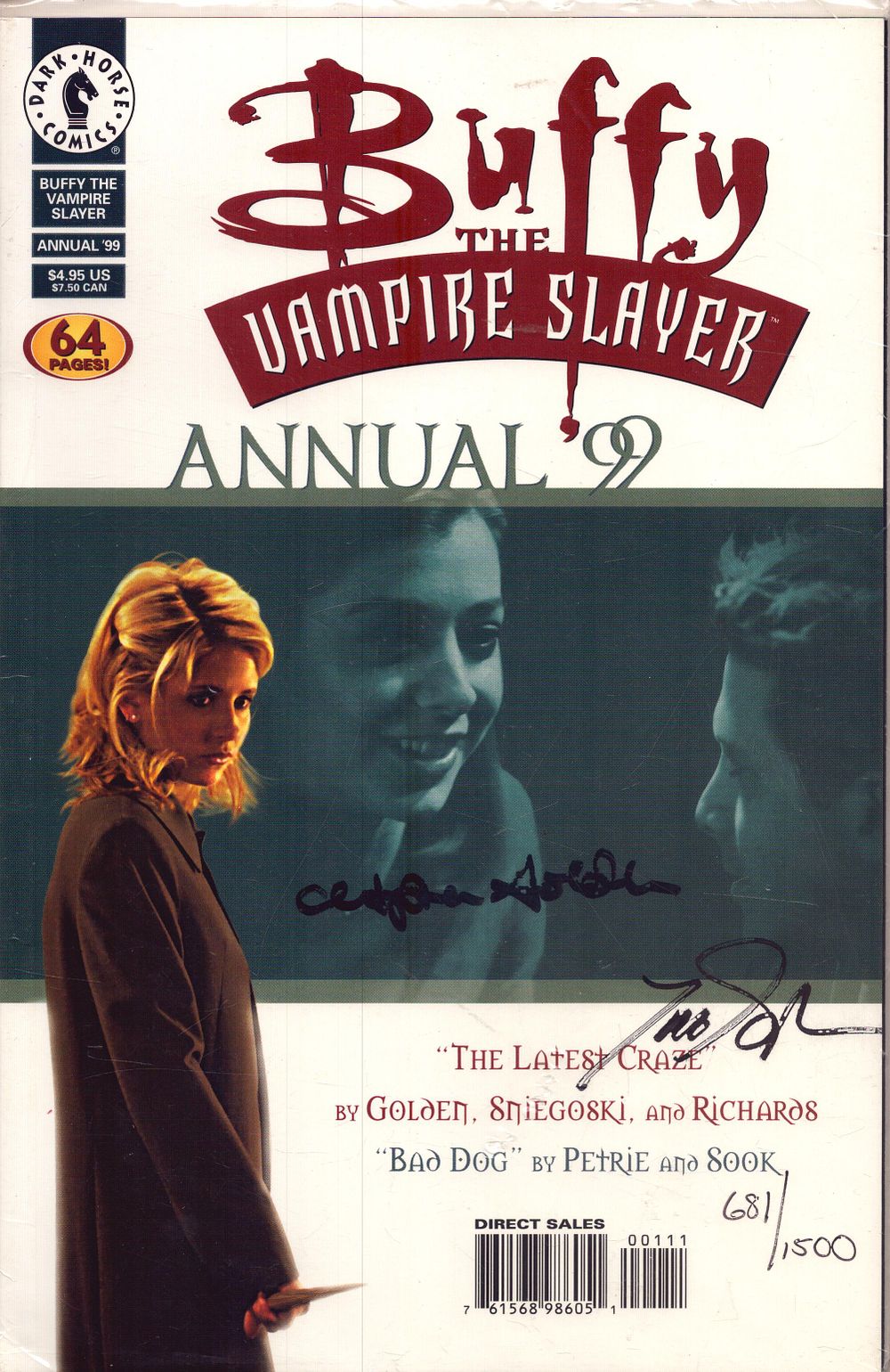 Lot 447: Christopher Golden and Tom Sniegoski signed Buffy: The...