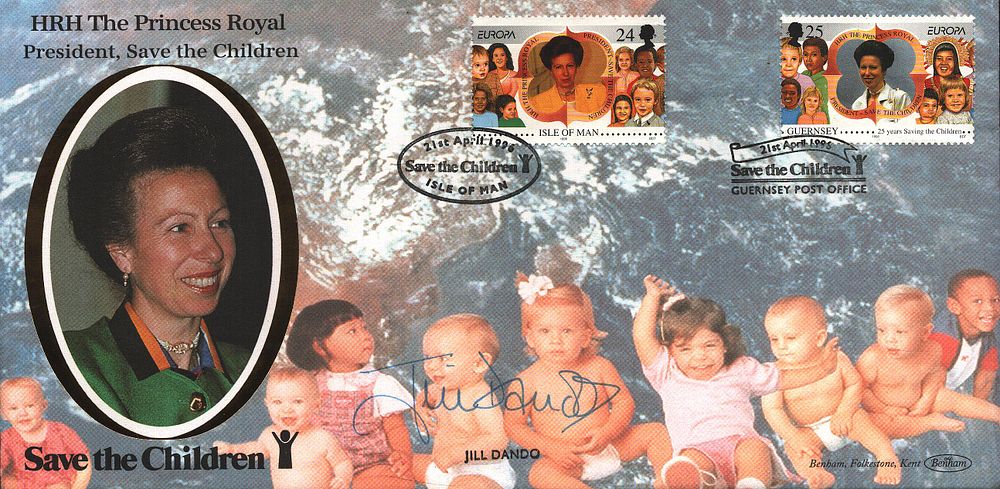 Lot 527: Jill Dando signed FDC. HRH The Princess Royal...