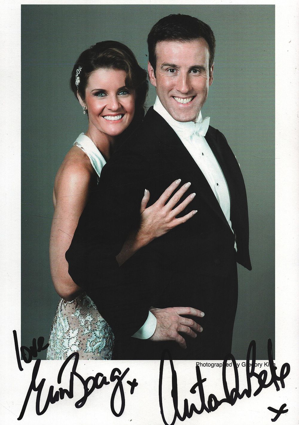 Lot 528: Erin Boag & Anton Du Beke signed 8x6...