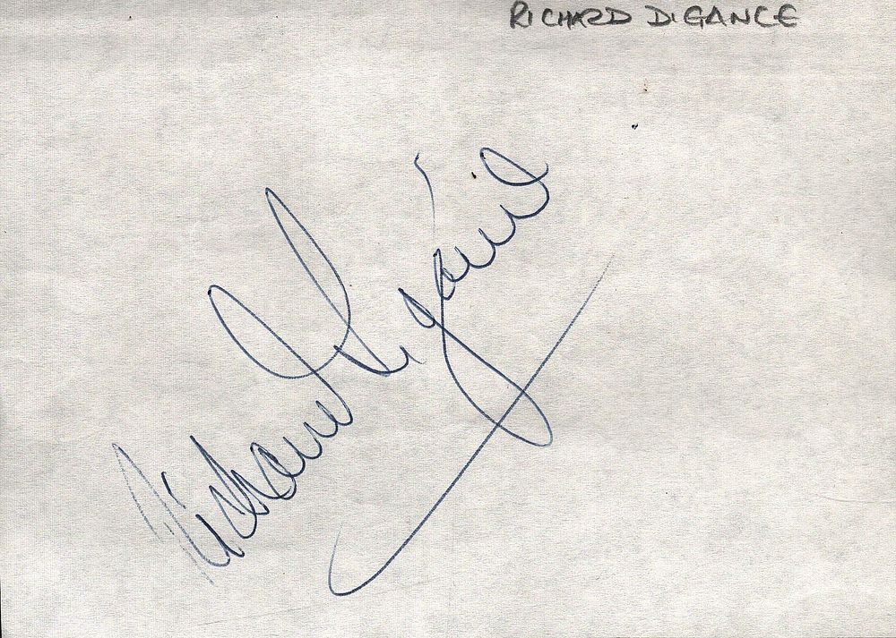 Lot 530: Richard Digance signed 5.5x4 inch Album page. Good...