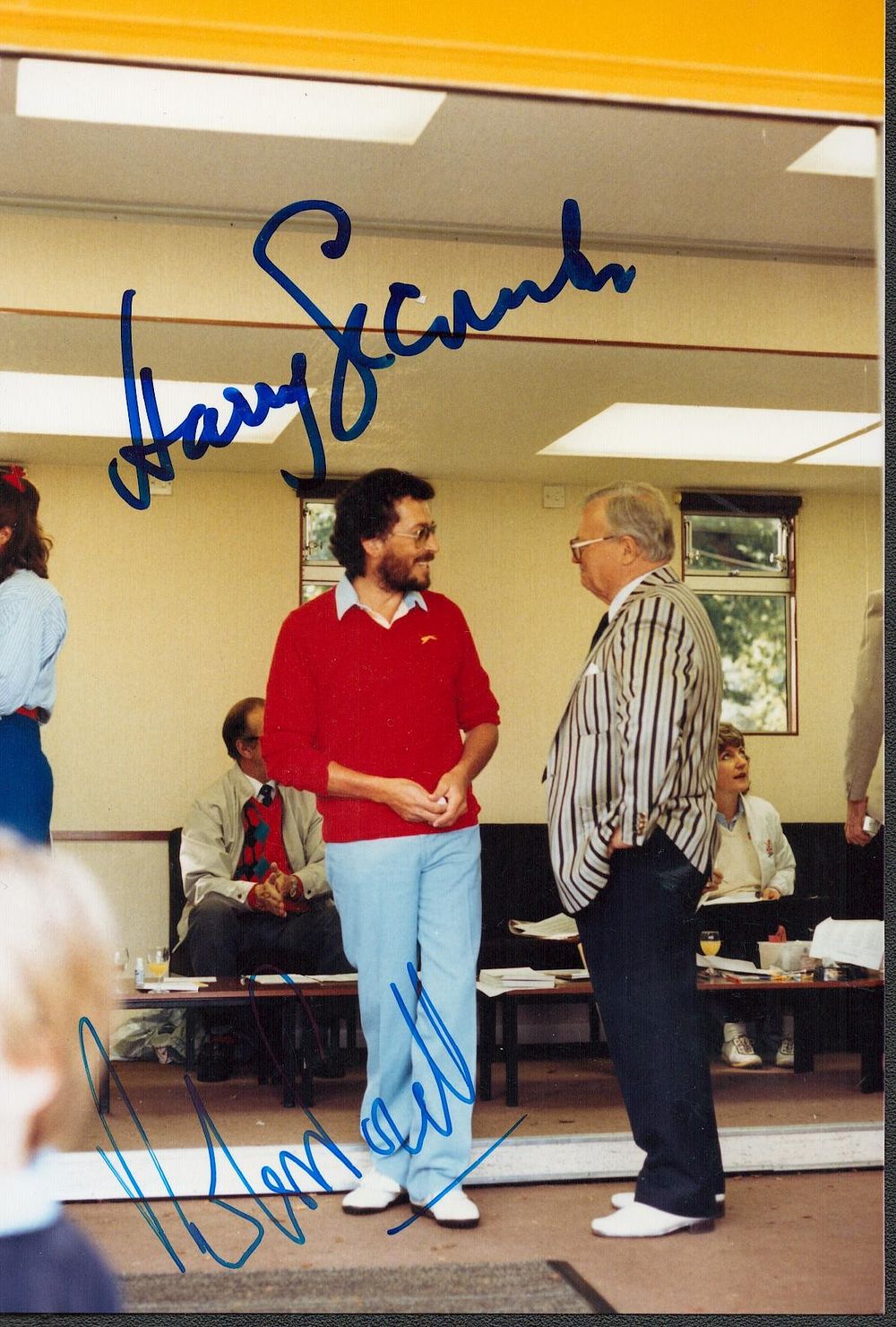 Lot 568: Harry Secombe & Robert Powell signed candid colour...