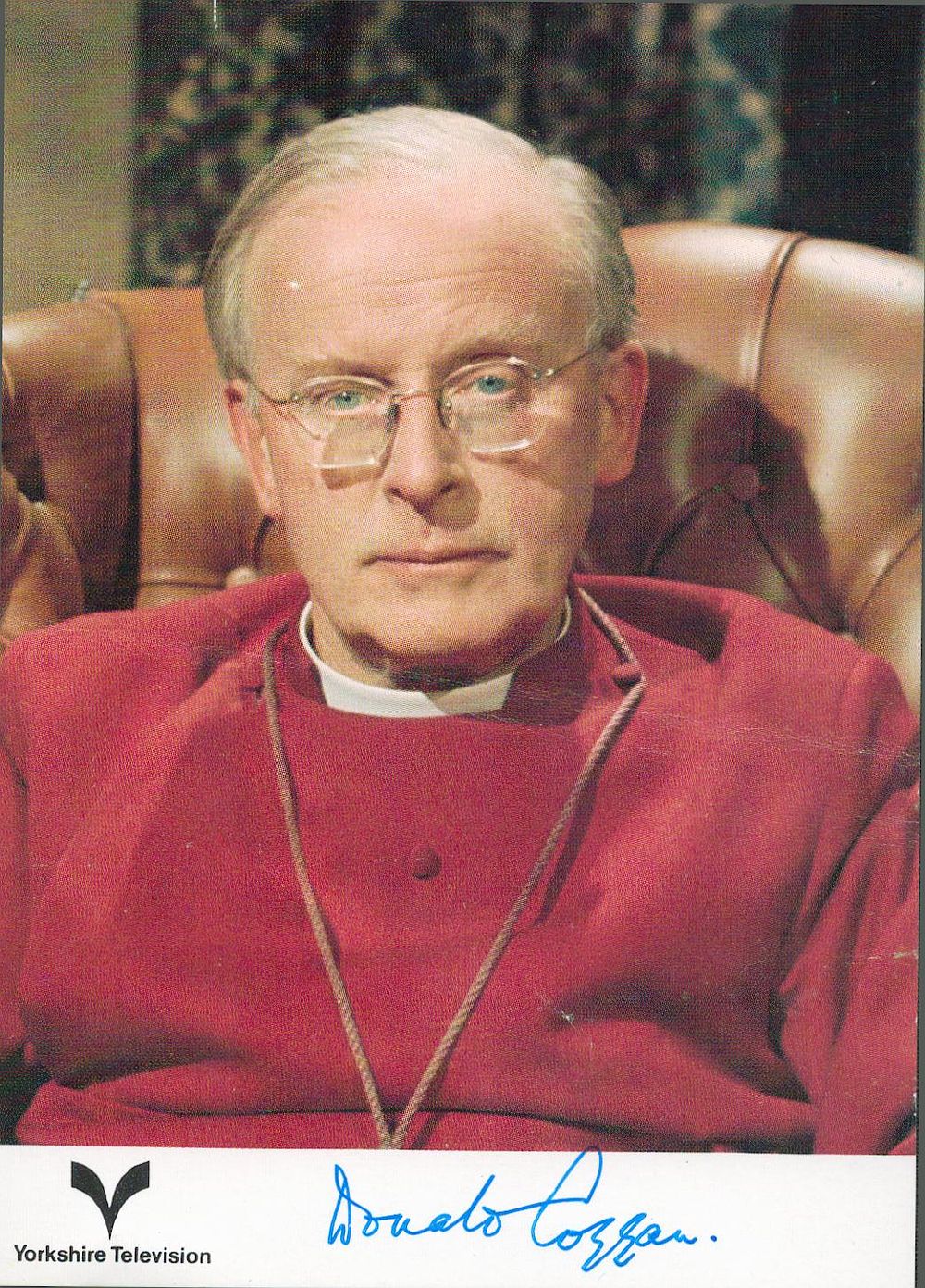 Lot 570: Donald Coggan Archbishop of Canterbury signed colour photo...