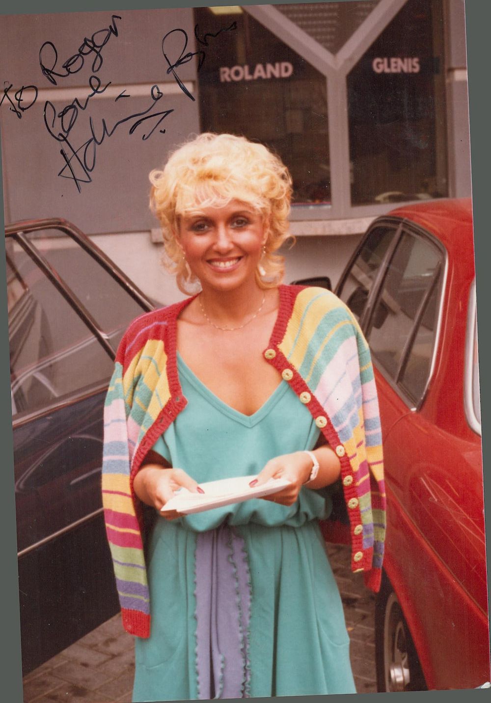Lot 574: Adrienne Posta signed colour photograph 6x4 dedicated. Good...