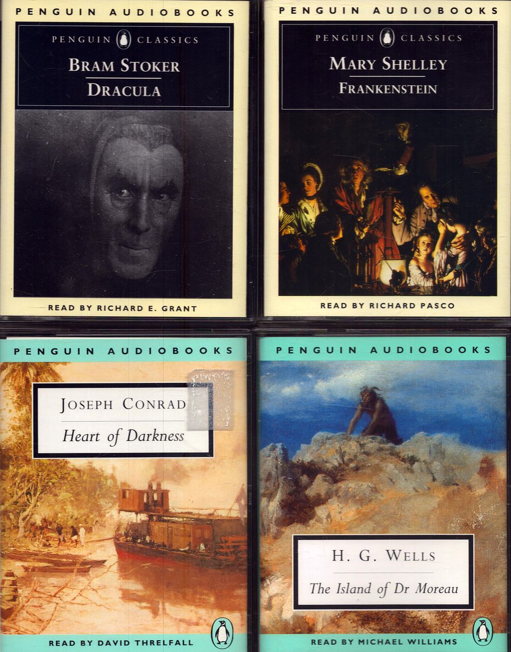 Lot 587: Penguin Audio books coset tapes, including Dracula, Frankenstein,...