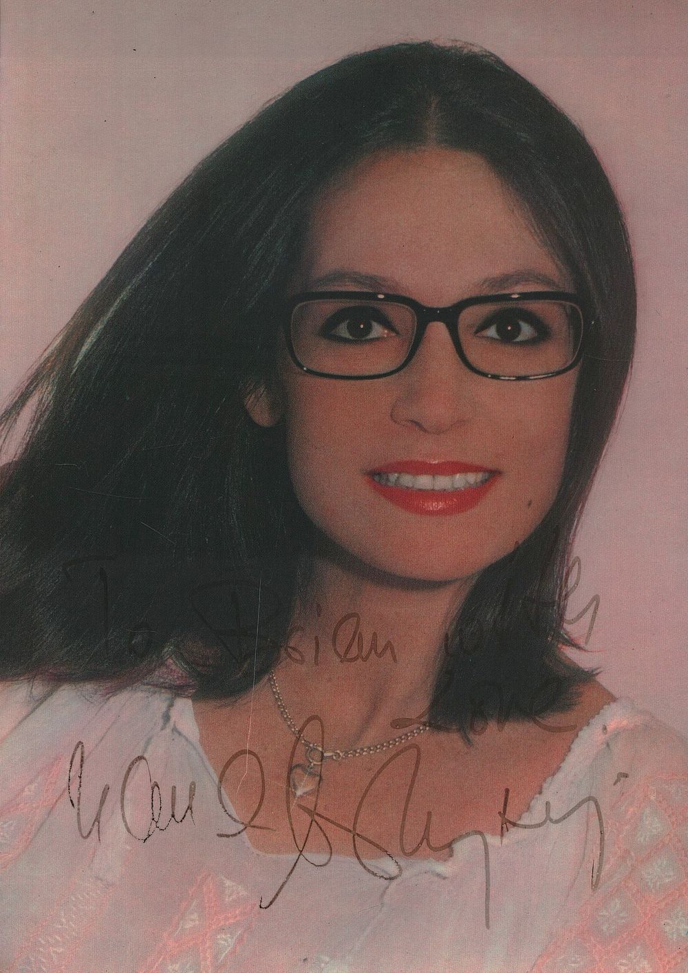 Lot 613: NANA MOUSKOURI Singer signed Promo Photo . Good...