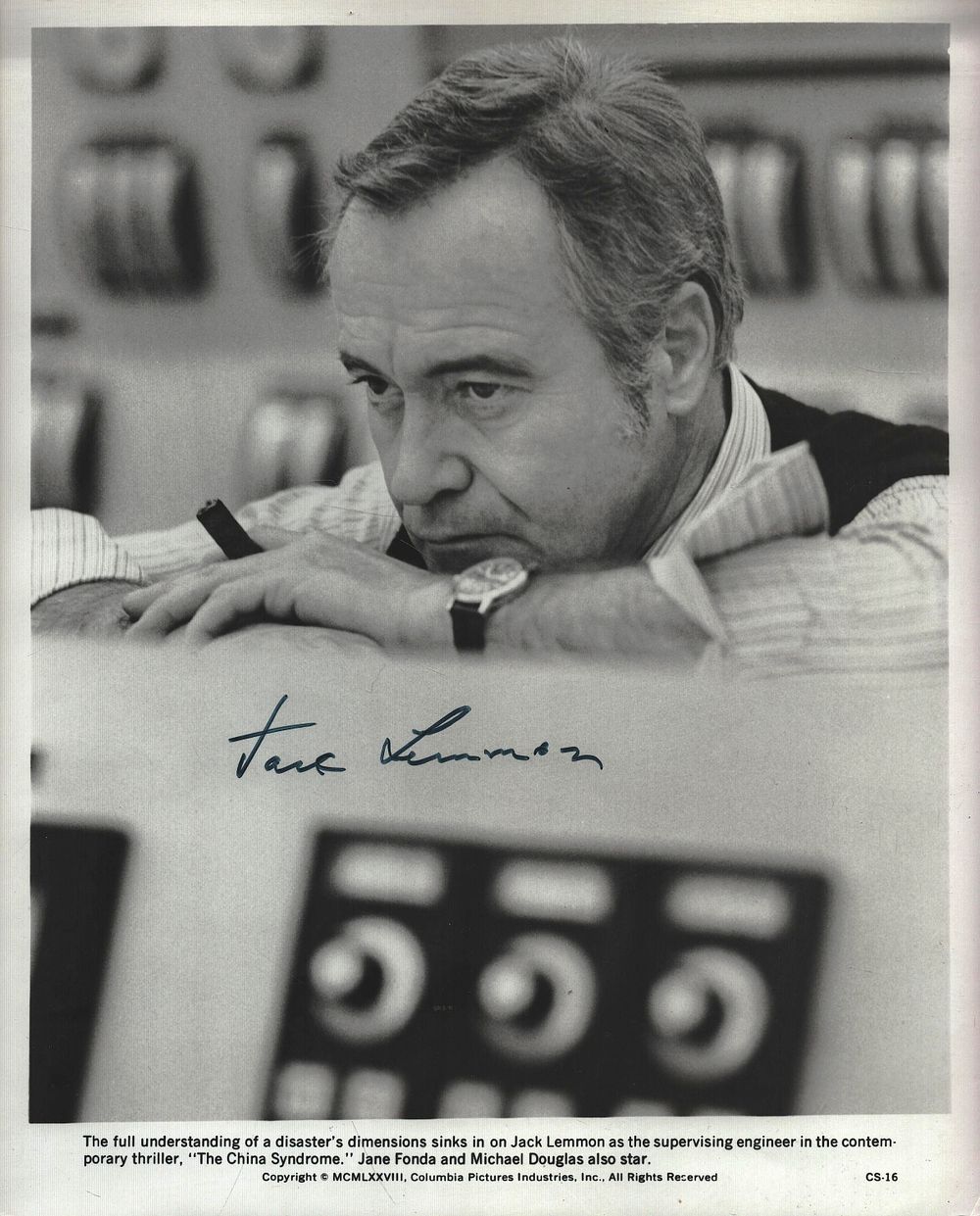 Lot 622: JACK LEMMON (1925-2001) Actor signed The China Syndrome...