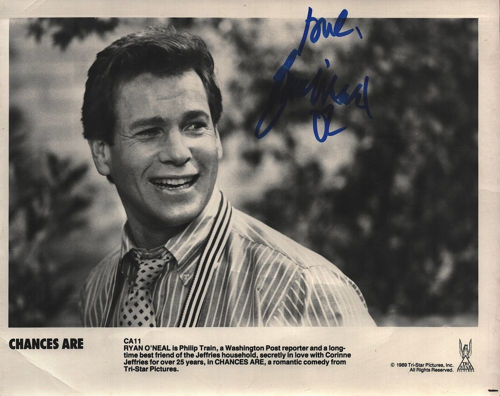Lot 623: RYAN O’NEAL (1941-2023) Actor signed Chances Are 8x10...