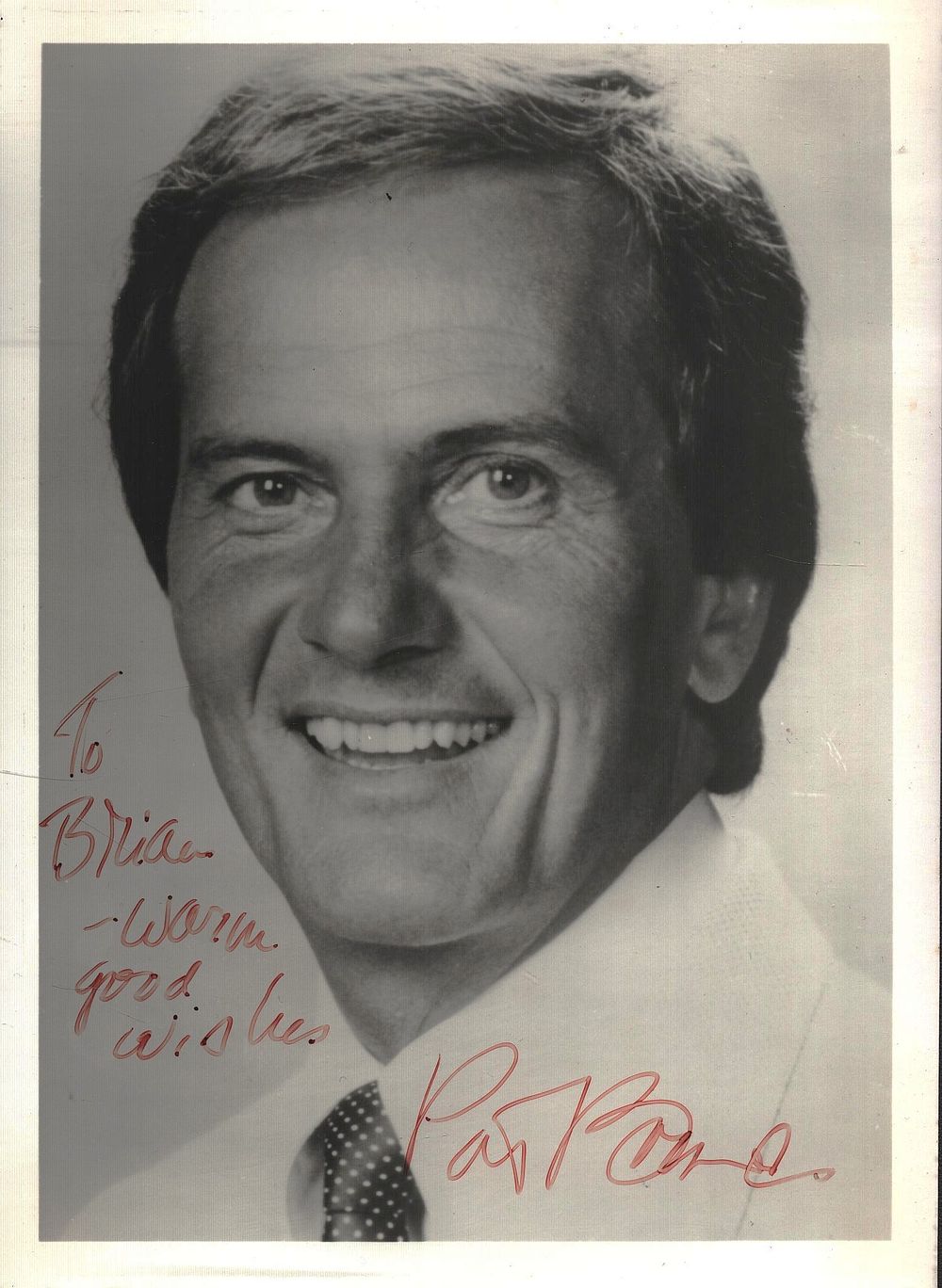 Lot 627: PAT BOONE Singer signed 5x7 Photo . Good...