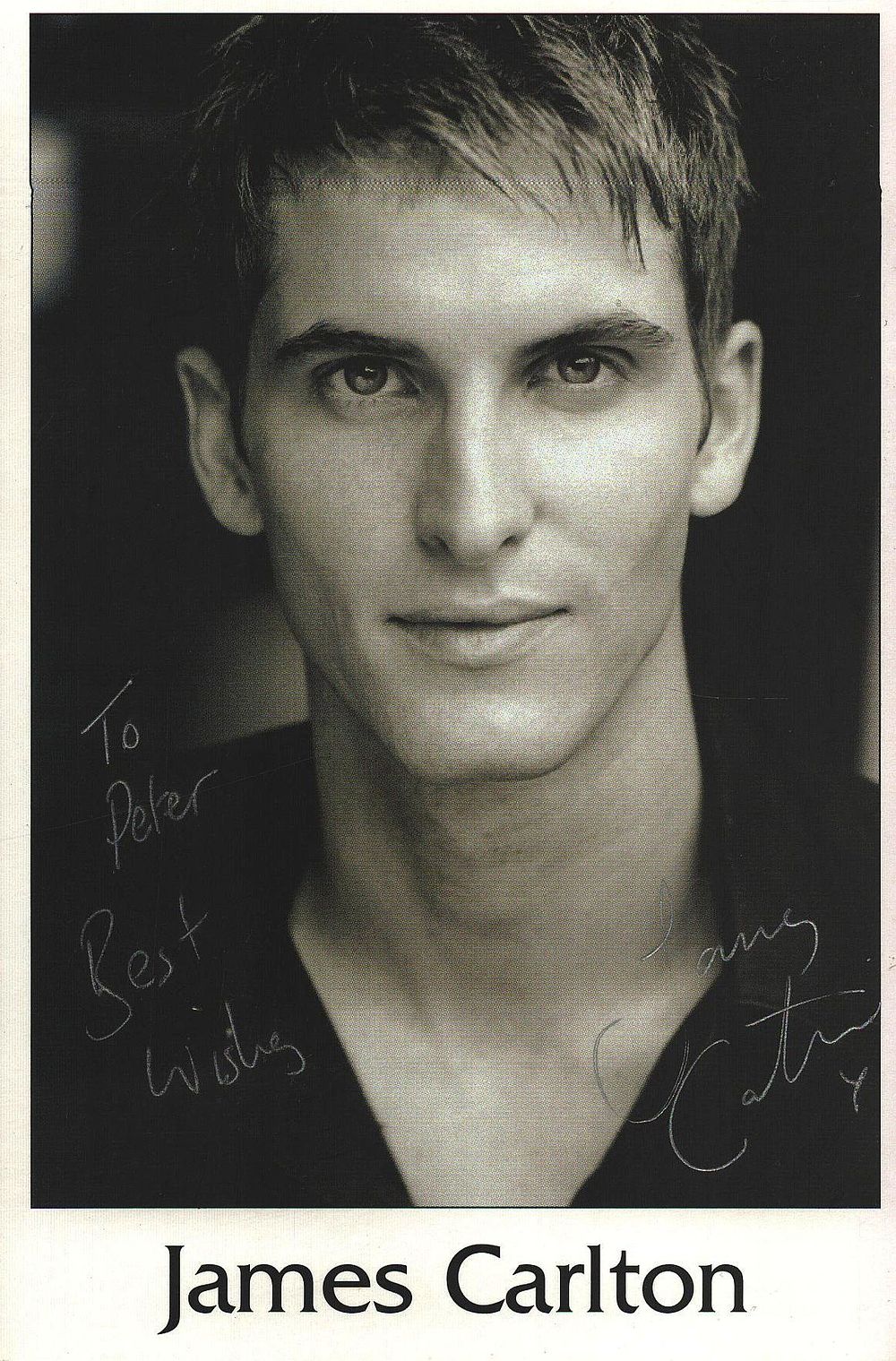 Lot 634: JAMES CARLTON Actor signed Promo Photo . Good...