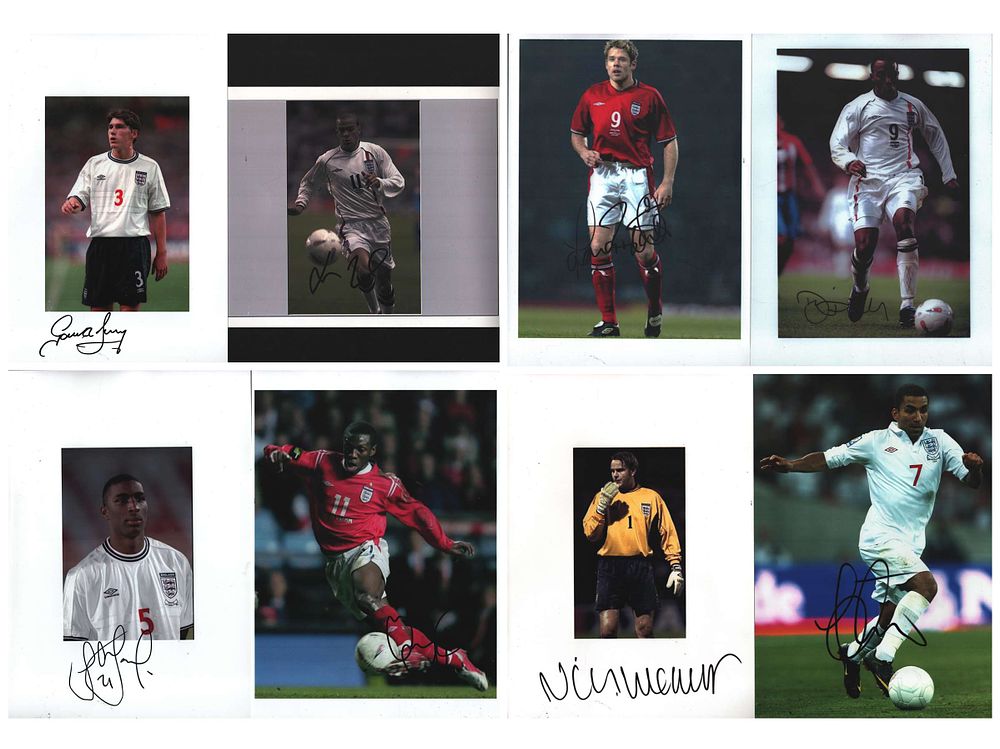 Lot 644: ENGLAND Collection of 8 signed Colour 8x12 Photos...