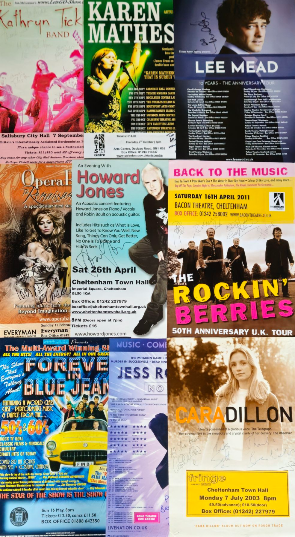 Lot 647: MUSIC 9 signed Concert Posters The Rockin Berries,...