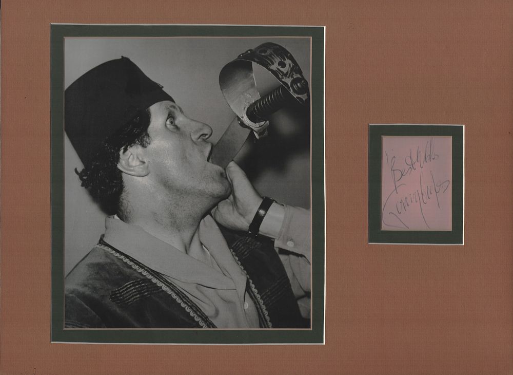 Lot 648: TOMMY COOPER (1921-1984) Comedian/ Magician signed Album Page...